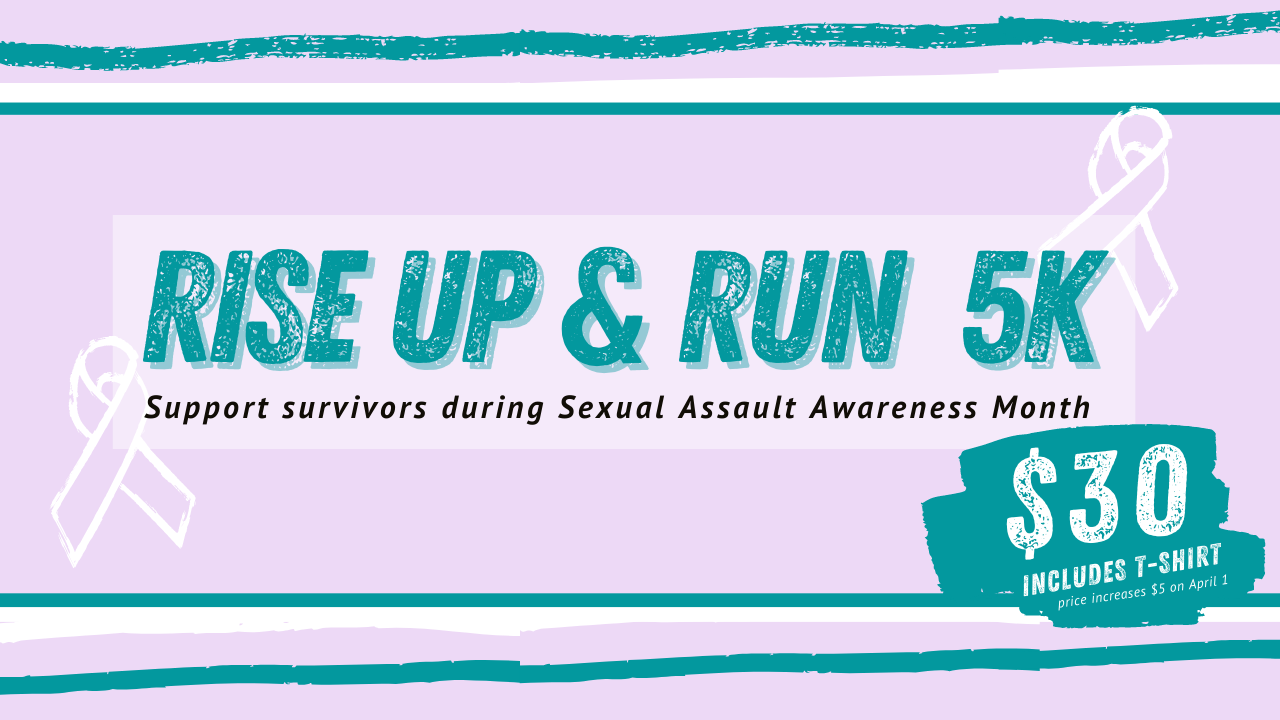 Title image reads "RISE UP & RUN 5K