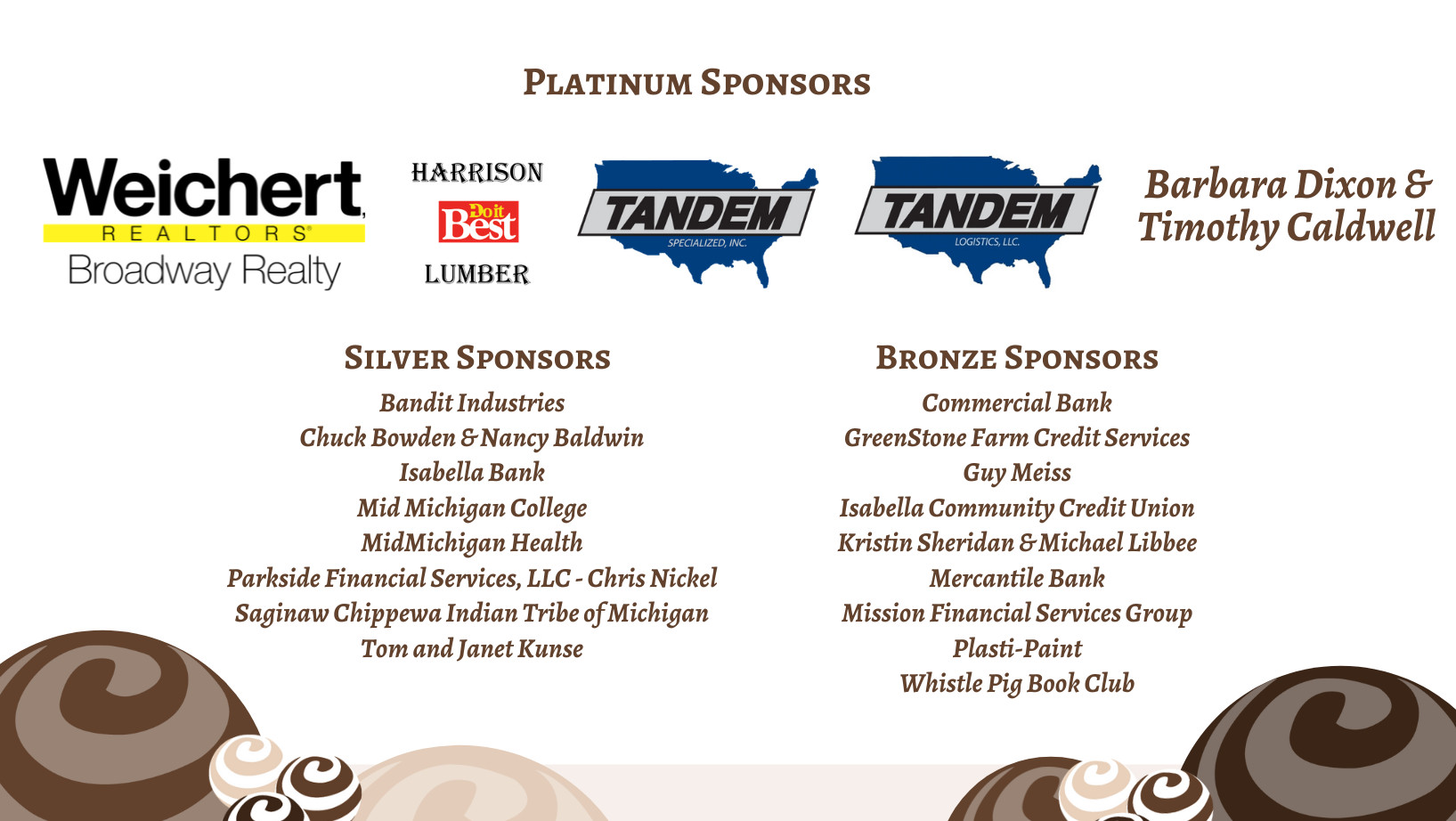 Chocolate Fantasy Sponsors