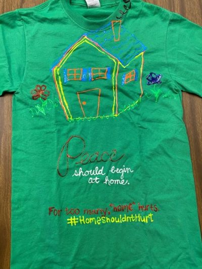 "Peace should begin at home. For too many, "home" hurts. #HomeShouldntHurt."