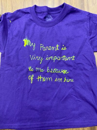 "My parent is very important to me because of them I'm here." Purple represents those who were attacked because of their gender identity or sexual orientation.